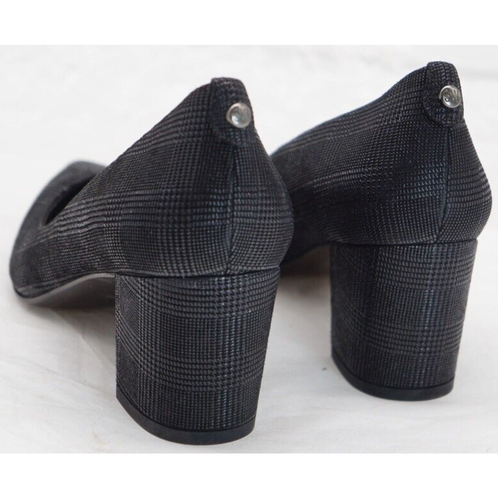 Stuart Weitzman Size 9m Block Hill Black Sparkly … - image 4